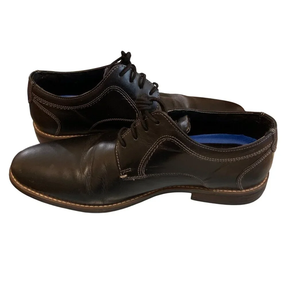 Nunnbush Men's Oxford Shoes Lace-up Westwood‎ Black Contrast Stitching Sz 10M